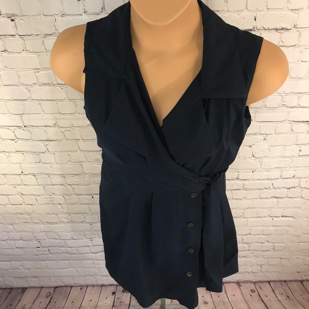Simply Noelle Button Down Wrap Shirt Safari Dress - Picture 2 of 8